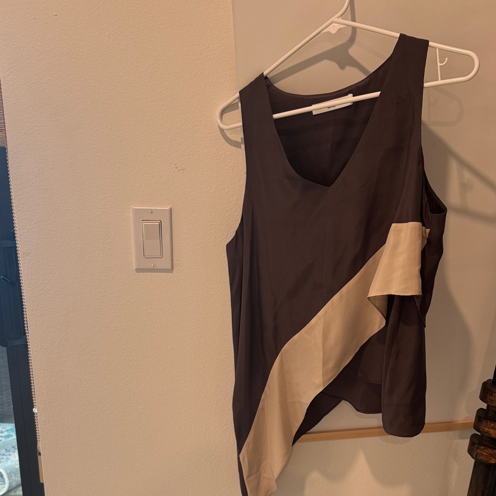 Amanda Uprichard Elegant Brown Sleeveless Top
